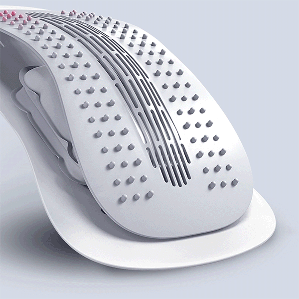 Top pressure point and lumbar traction device for lower back pain (Back Stretcher)