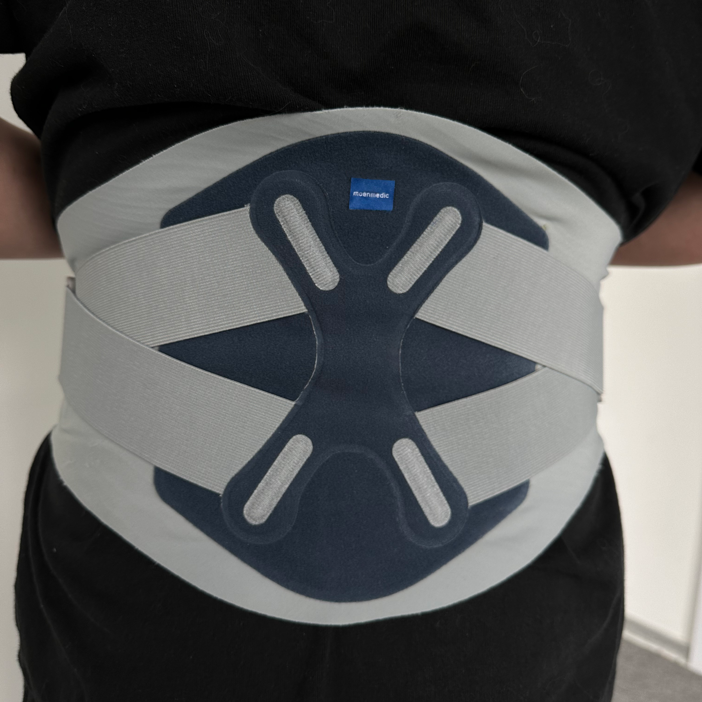 X-shaped thin and lightweight lumbar support back brace